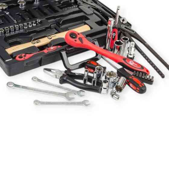 Набір інструменту 1/2", 1/4" 72 шт з бітами, ключами, молоток, кліщі Мукачево