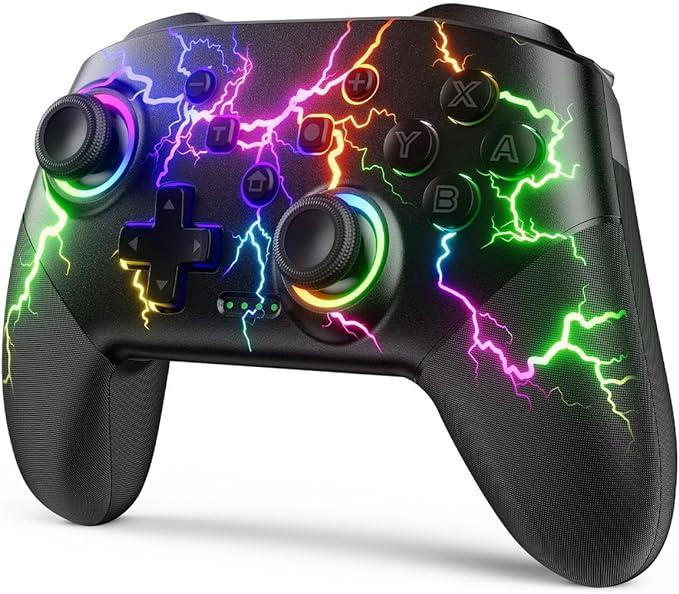 Беспроводной игровой контроллер VOYEE S08: RGB-подсветка, Turbo, программируемые кнопки и поддержка Nintendo Switch/PC/Mobile Киев - изображение 2