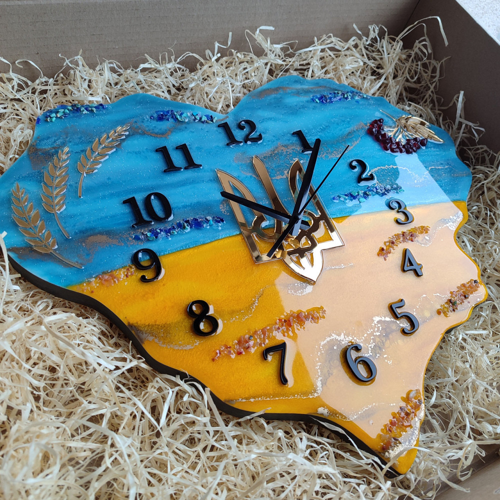 Годинник настінний 40*32 см Серце України Дніпро - фото 2