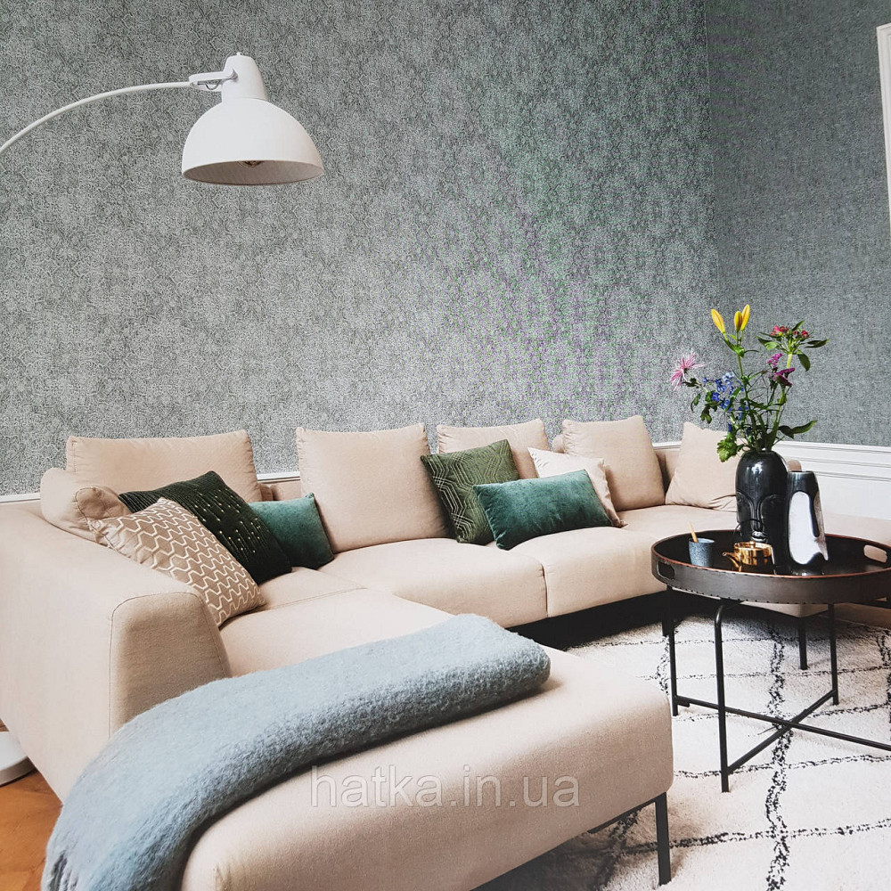 Шпалери флізелінові еко Rasch Kerala 0.53х10 м вензелі східний малюнок темно-сірі сріблясті Київ - фото 1