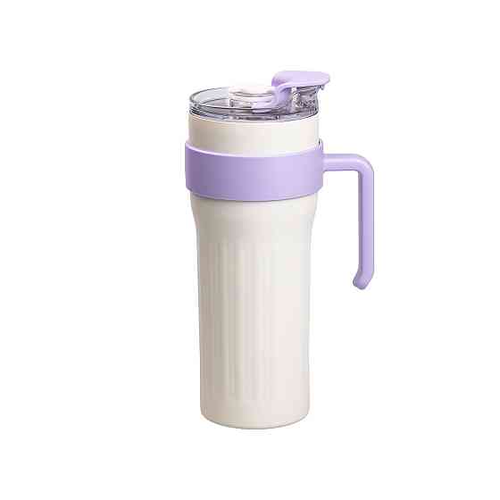 Термокружка Big Mac 1,2 л с трубочкой, белая Киев