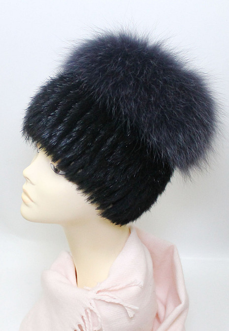 Шапка меховая женская кубанка Сюзанна Графитовый Харьков - изображение 4