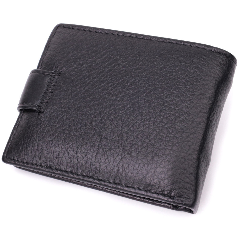 Компактний шкіряний гаманець чорний (ST Leather) Київ - фото 20