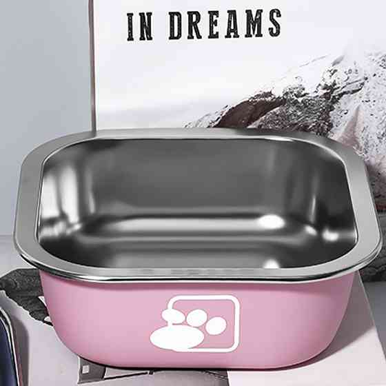 Миска для собак котов Taotaopets 1910002 металлическая Pink 160 мм Киев