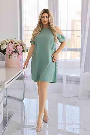 Летнее платье женское с вырезами на рукавах Rossa 46-48, Оливковый Киев