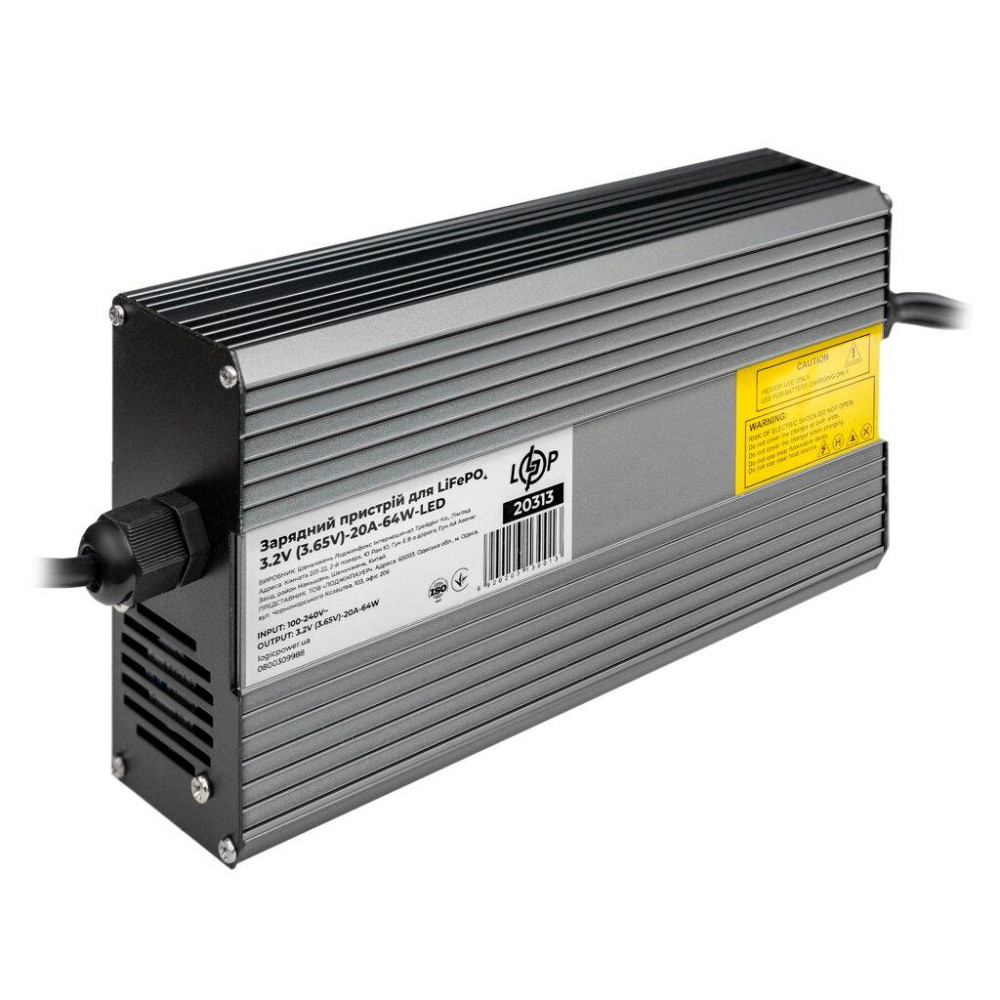 Зарядний пристрій для акумуляторів LiFePO4 3.2V (3.65V)-20A-64W-LED Київ - фото 2