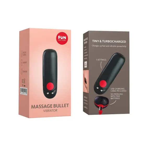 Віброкуля Fun Factory Massage BULLET, чорна, діаметр 2,5 см, 3 швидкості, 3 малюнки вібрації Львів