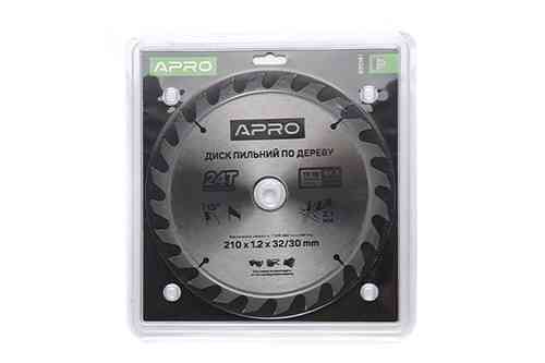 Диск пильный по дереву 210х32(30)х24Т APRO Ровно