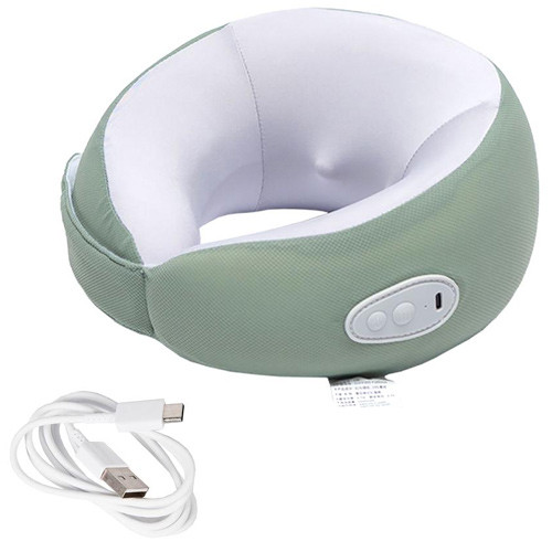Массажная подушка дорожная U-образная для шеи, 1200мАч, на липучке Винница - изображение 2