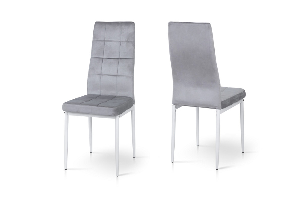 Стілець Айс, білий/велюр світло-сірий Киев - изображение 6