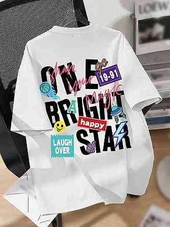 Футболка мужская с принтом  42 Белая 2664088901 Днепр