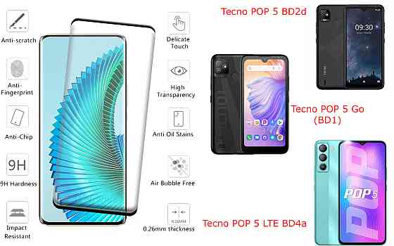 Захисне скло HyperGlass Pro для Tecno POP 5 BD2d, POP 5 Go (BD1), POP 5 LTE BD4a – максимальна чутливість та захист Київ