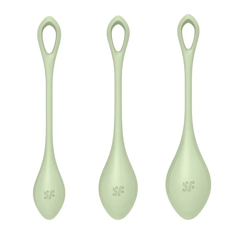 Набір йоні намистин Satisfyer Yoni Power 2 Light Green, диаметр 2-2,5-3см, вес 22-44-73гр Львов - изображение 4