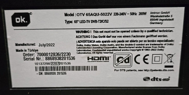 Телевизор Telefunken 65