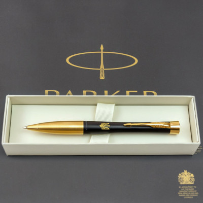 Ручка кулькова Parker URBAN 17 UKRAINE Muted Black GT BP Трезубец (30035_T001y) Вінниця - фото 5