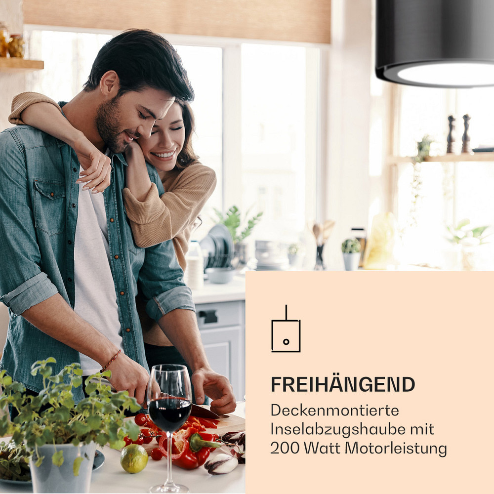 Витяжка Skyfall Smart Island Ø 45 см рециркуляційна 402м3/год LED чорна (Німеччина, читати опис) Рівне - фото 2