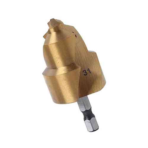 Ступенчатое сверло 24-31мм для PPR труб и восстановления фитингов, титан Вінниця