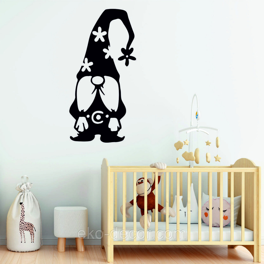 Декоративное настенное Панно «Гномик», Декор на стену 110*54 см, Черный Киев - изображение 1