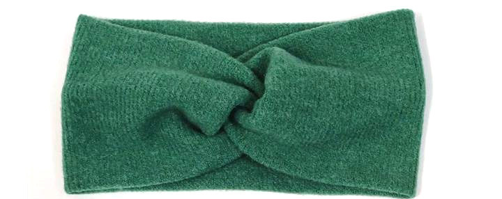 Пов'язка для волосся з ангорки зелена Київ - фото 2