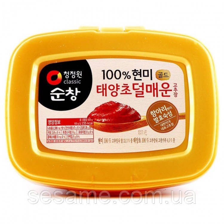 Корейська соєва перцева гостра паста Кочудян Гочуджан Daesang 500 грам Харків - фото 3