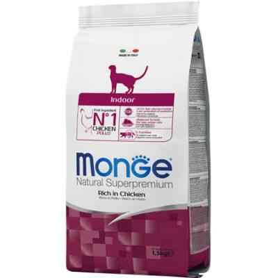 Сухий корм для кішок Monge Cat Indoor зі смаком курки та рису 1.5 кг (8009470005111) Вінниця