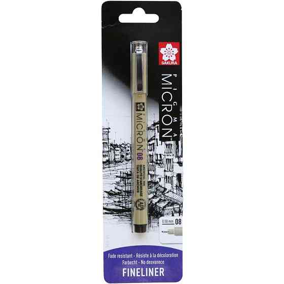 Лайнер PIGMA Micron (0.8) 0,5мм Черный Sakura Киев