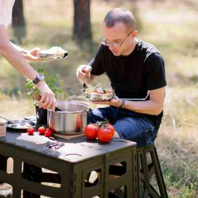 Стілець складаний Tribe Camp Chair High пластиковий Olive (T-EF-0002-olive) Вінниця