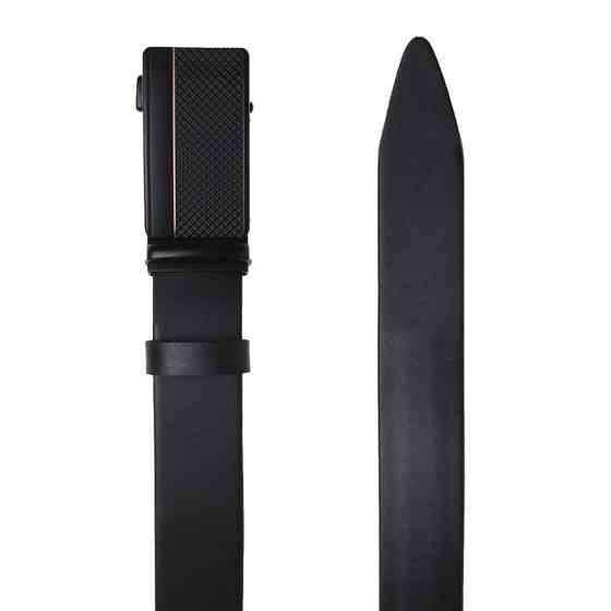 Автоматический мужской пасок с пряжкой115-125×3.5 / ремень на брюки Borsa Leather, черный Киев