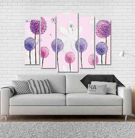 Модульна картина Абстракція Квіти Art-54_5 Київ