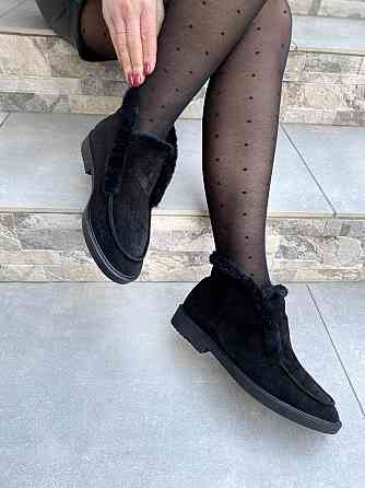 Daragani Черевики жіночі Daragani чорні натуральна замша зима 37-40р. (4245) Коломыя