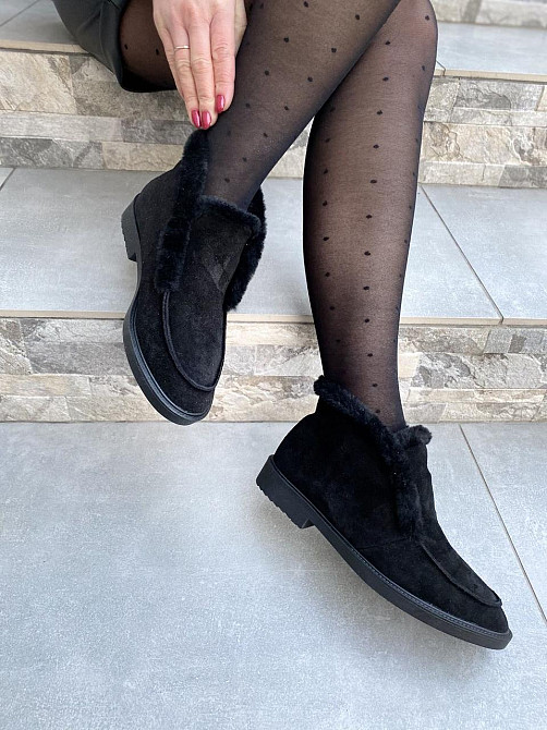 Daragani Черевики жіночі Daragani чорні натуральна замша зима 37-40р. (4245) Коломия - фото 4