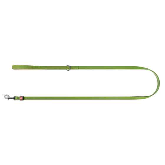 Повідець для котів та дрібних собак шкіряний WAUDOG Classic, XXS-XS, Ш 12 мм, Дов 122 см салато Коломыя