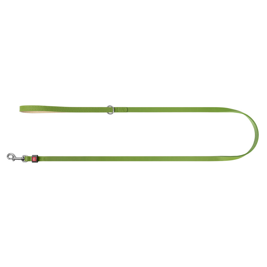 Повідець для котів та дрібних собак шкіряний WAUDOG Classic, XXS-XS, Ш 12 мм, Дов 122 см салато Коломия - фото 2