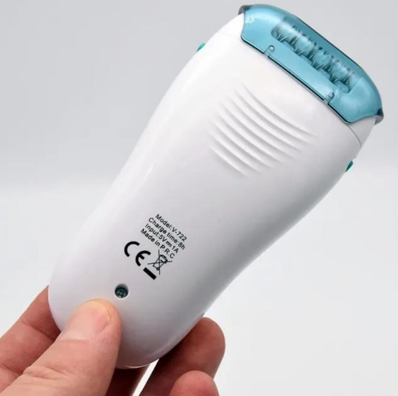 Жіночий епілятор та бритва VGR V-722 (2 насадки) Бірюзовий з білим Вінниця - фото 7