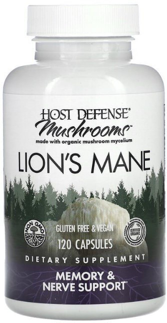 Ожина гребінчастий Host Defense Lion's Mane 120 вег капсул Київ - фото 1