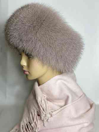 Хутряна пов'язка на голову жіноча із песця Бежевий Харків