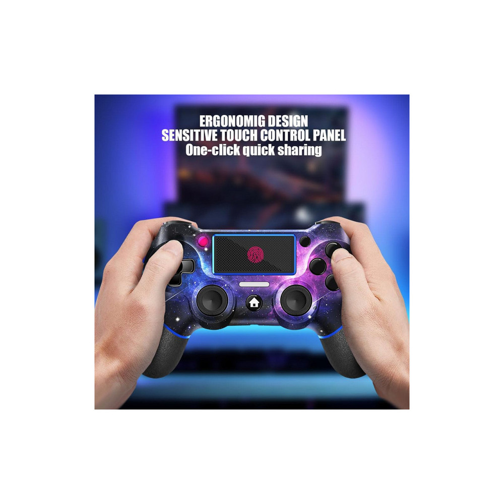 Геймпад контролер джойстик AceGamer Purple Galaxy V2 фіолетовий бездротовий для PS4 PS4 Pro PS4 Slim Windows Turbo 3.5 мм USB-C Київ - фото 5