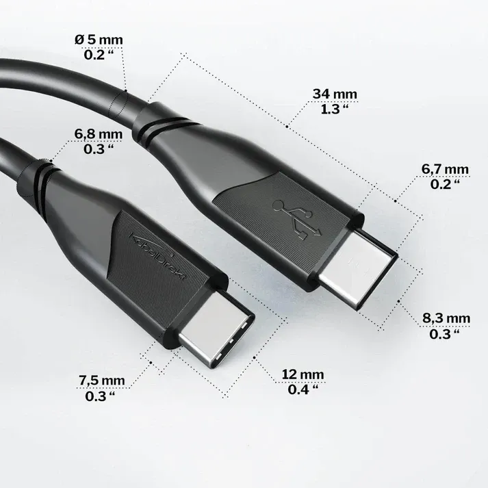 Кабель USB-C KabelDirekt Thunderbolt 4 / USB4 1 метр KabelDirekt Киев - изображение 5