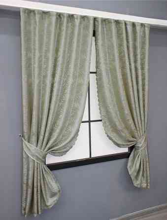 Комплект коротких штор VR-Textil Жаккард Magic № 1602ш Сатин 145х170 см 2 шт (35-0247) Киев