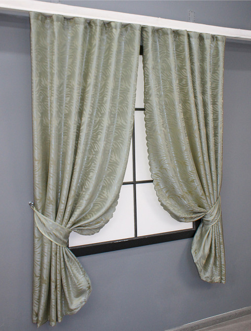 Комплект коротких штор VR-Textil Жаккард Magic № 1602ш Сатин 145х170 см 2 шт (35-0247) Киев - изображение 2