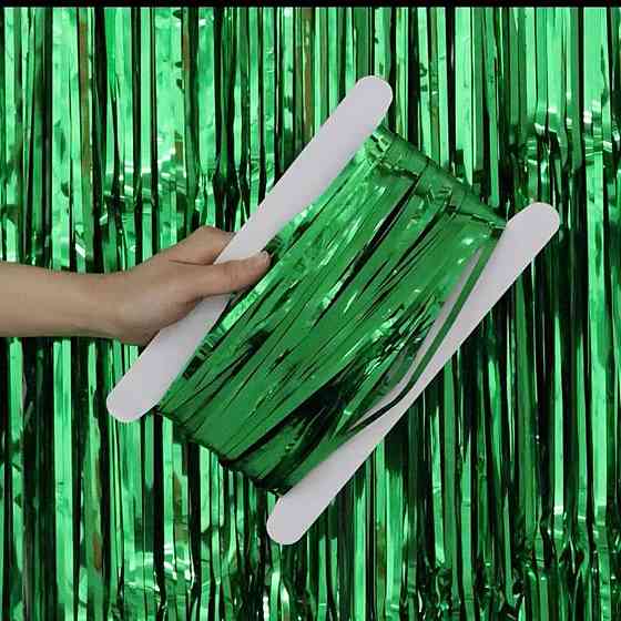 Дождик для фотозоны украшение 245 см на 92 см зеленый Киев