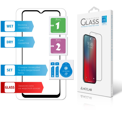Стекло защитное ACCLAB Full Glue Nokia C32 Black (1283126582219) Винница - изображение 7