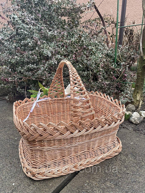 Пасхальний кошик з лози великий з прикрасою Київ - фото 7