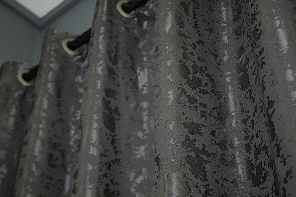 Комплект штор на люверсах VR-Textil Лен мрамор Pavliani ХО № 1267ш Серо-коричневый 150х250 см 2 шт (37-0100) Киев - изображение 6