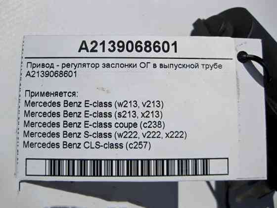 Mercedes-Benz  A2139068601 Привід - регулятор заслінки ОГ E-Class W213 C238 S-Class W222 CLS C257 Одесса