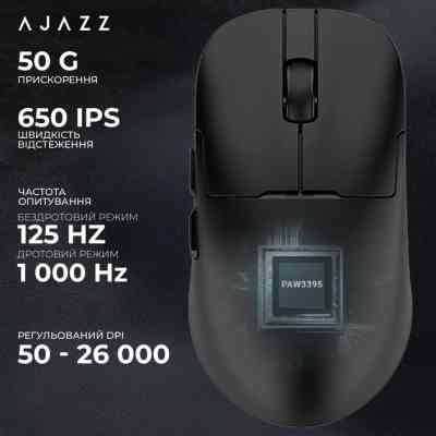 Мышка Ajazz AJ159PRO Wireless/Bluetooth/USB Charging Dock Black (AJ159-PRO-B) Винница