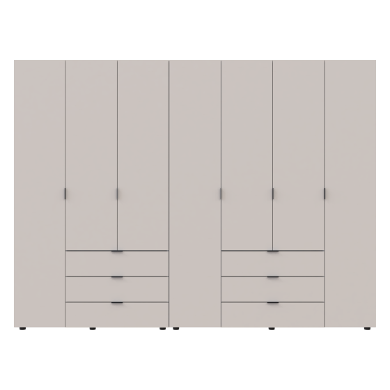 Комплект шаф для одягу Doros Гелар (2 шт.) 271,2х49,5х203,4 см Кашемір (DRS-011242) Львів