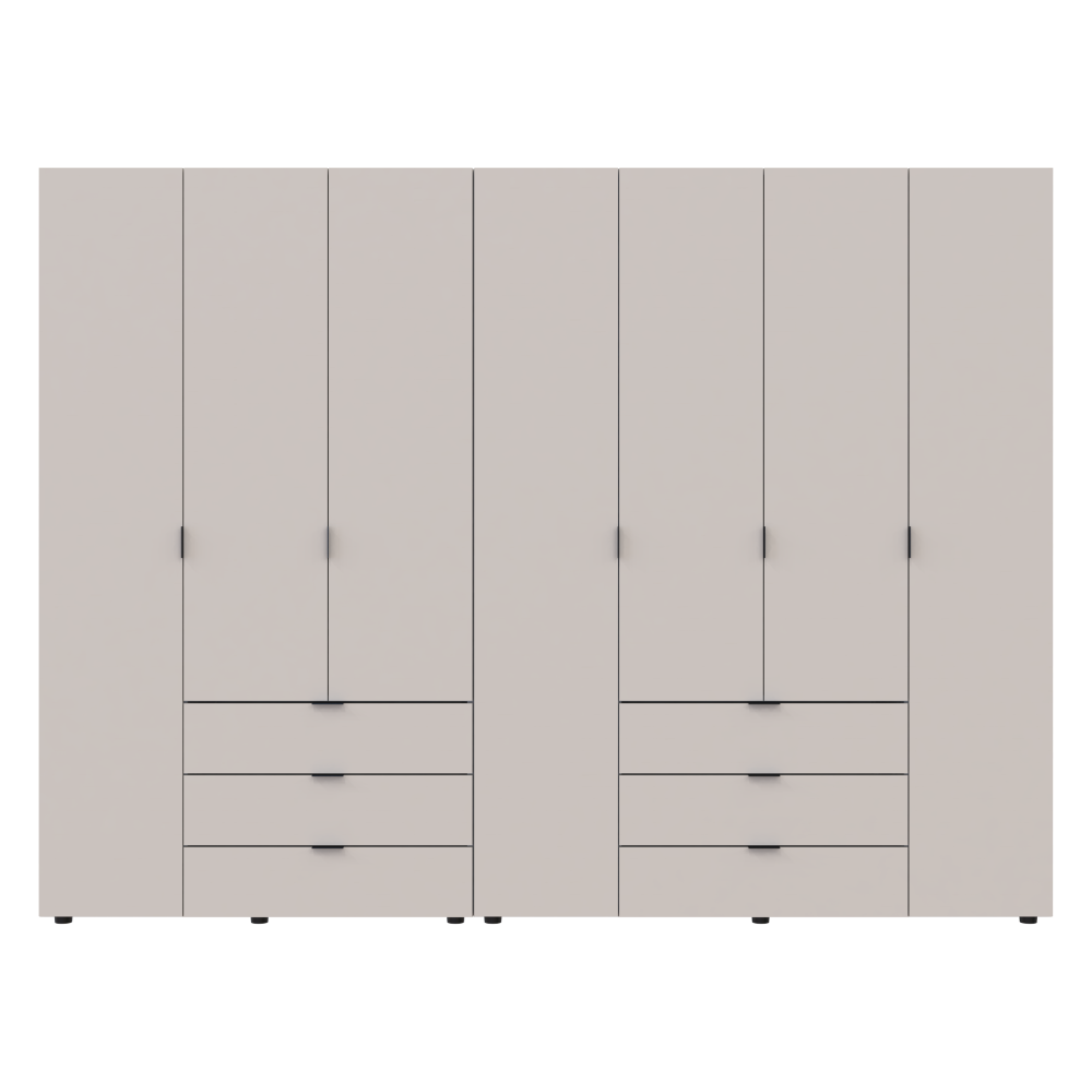 Комплект шкафов для одежды Doros Гелар (2 шт.) 271,2х49,5х203,4 см Кашемир (DRS-011242) Львов - изображение 1