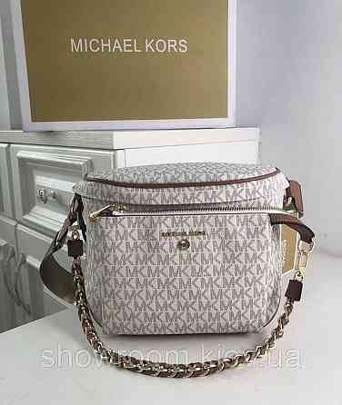 Жіноча сумка "бананка" на груди і на пояс MK Slater бежева Київ
