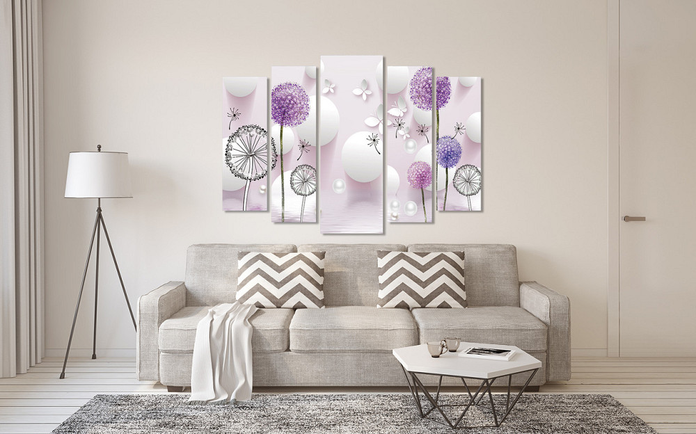 Модульна картина у вітальню/спальню Ніжні квіти    LM014_5 110x160 см Київ - фото 2